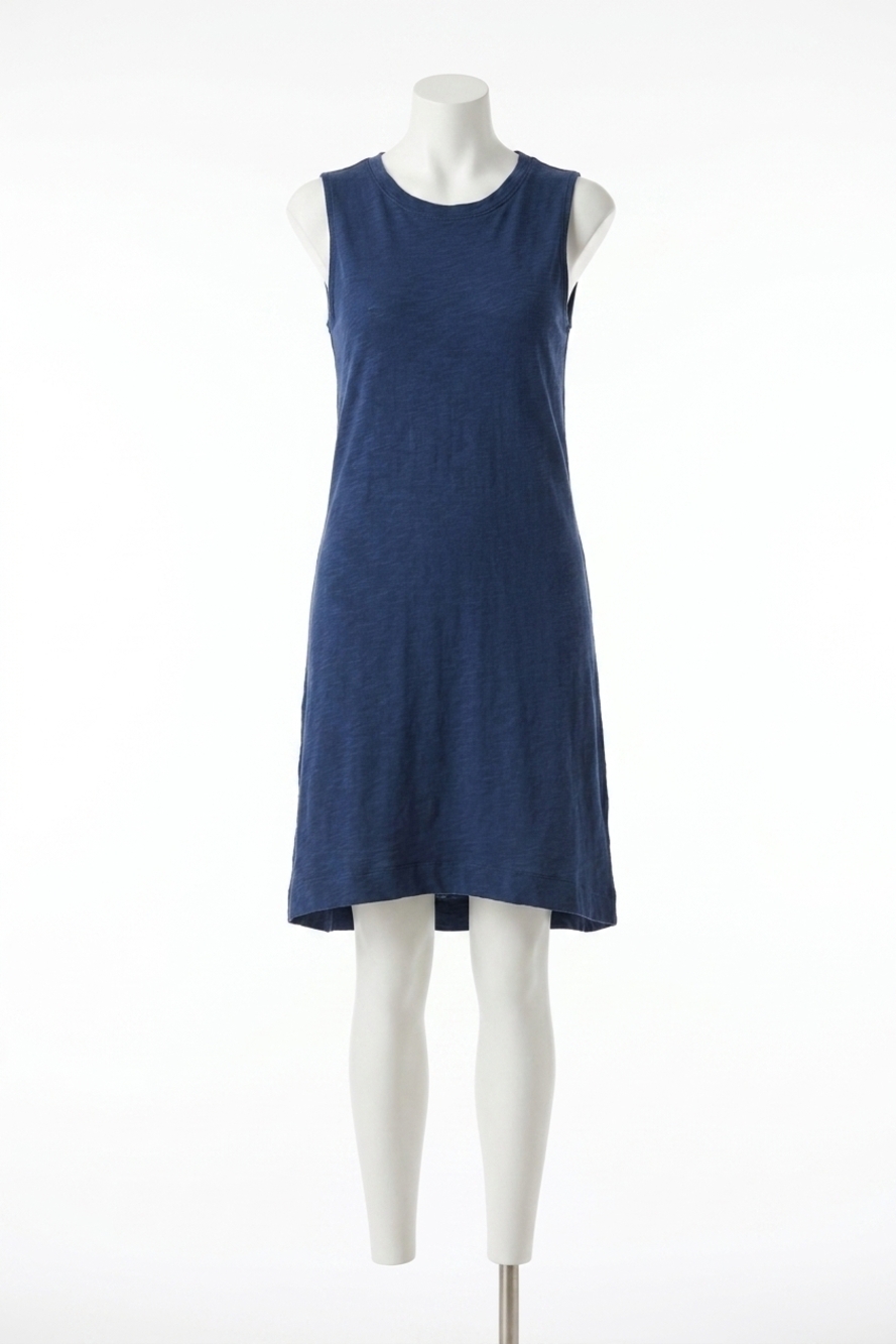 NEW DEAR JOHN DENIM strada cotton sleeveless mini dress in navy